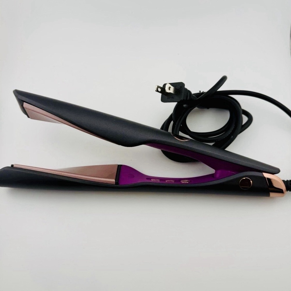 Landot HS168 2-in-1 Twist Iron Curler/Straightener - BLACK/PINK